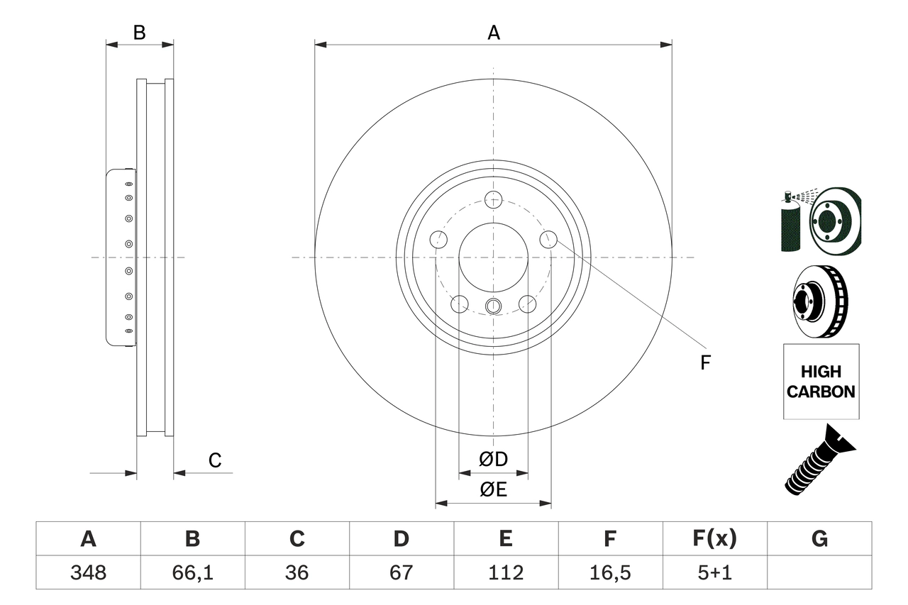 Тормозной диск BOSCH 0 986 479 F59