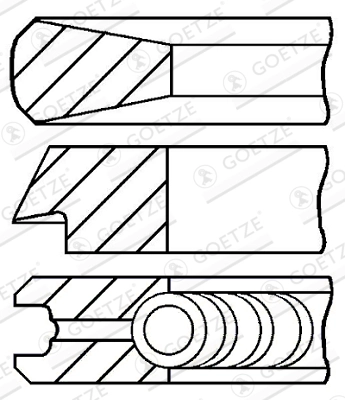 Комплект поршневых колец GOETZE ENGINE 08-114400-00