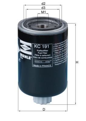 Топливный фильтр MAHLE/KNECHT KC191
