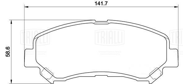 Комплект тормозных колодок дисковый тормоз TRIALLI PF 1403CR
