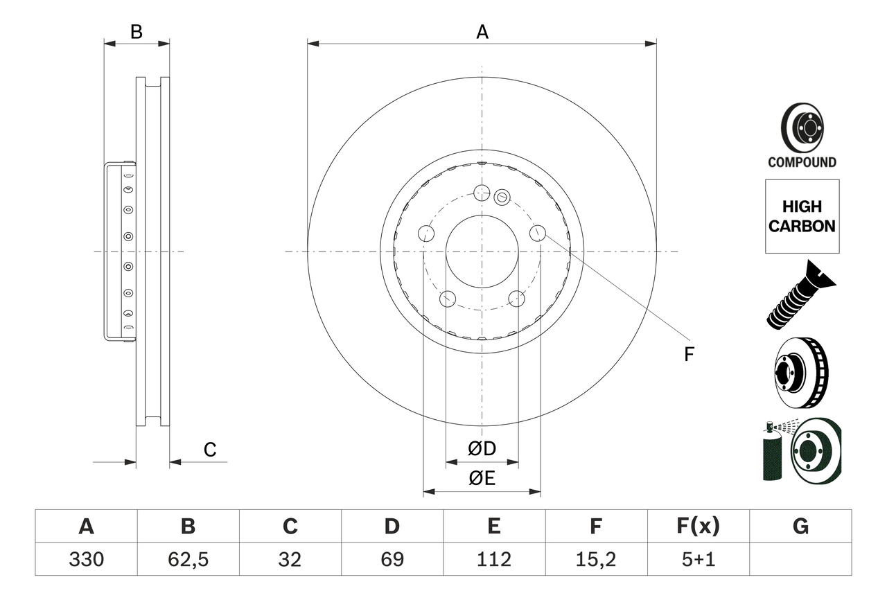 Тормозной диск BOSCH 0 986 479 H48