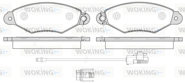 Комплект тормозных колодок дисковый тормоз WOKING P7433.30
