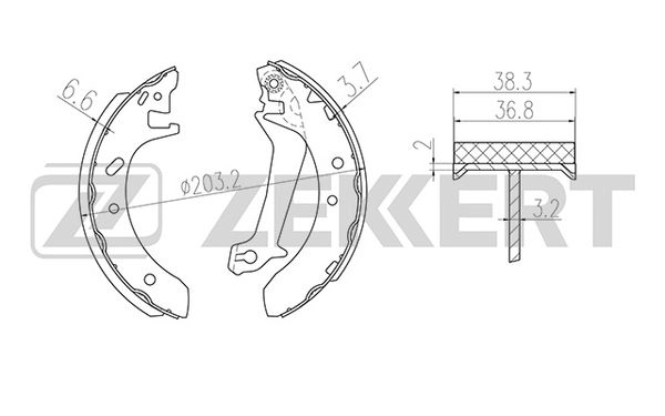Комплект тормозных колодок ZEKKERT BK-4319