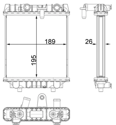 Радиатор охлаждение двигателя MAHLE/KNECHT CR 1966 000P