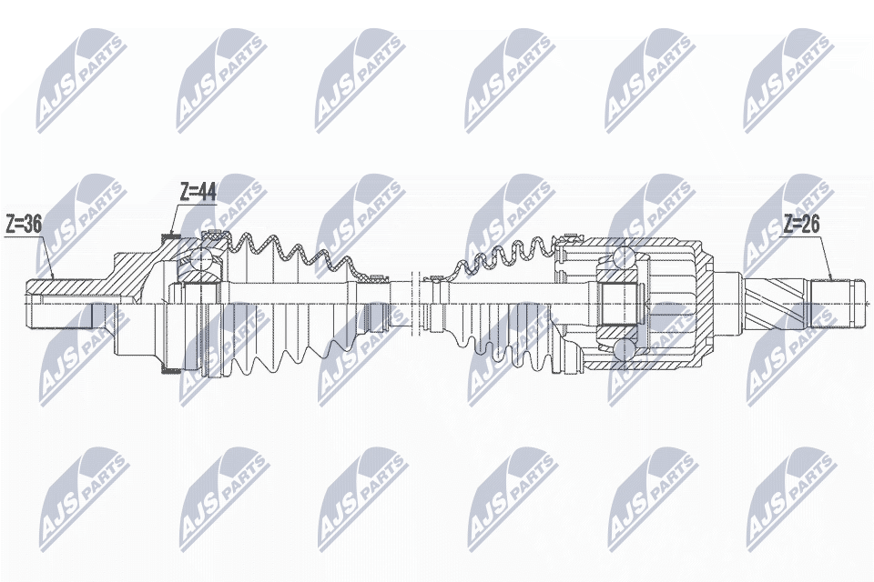 Приводной вал NTY NPW-FR-159