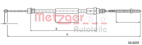 Тросик cтояночный тормоз METZGER 10.6203