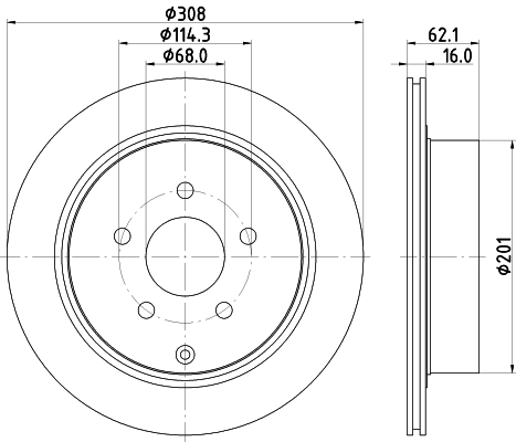 Тормозной диск HELLA/BEHR/PAGID 8DD 355 118-811