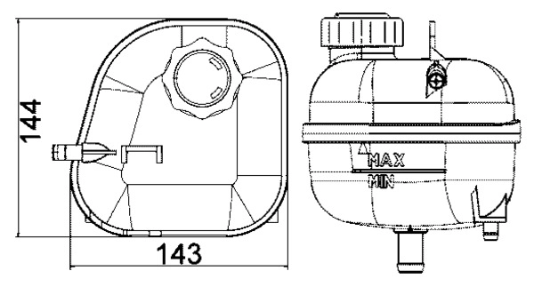 Компенсационный бак охлаждающая жидкость MAHLE/KNECHT CRT 85 001S