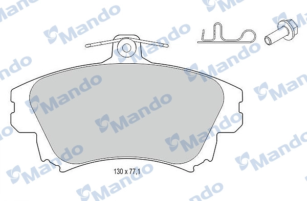 Комплект тормозных колодок дисковый тормоз MANDO MBF015132