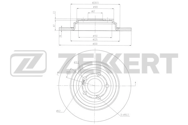 Тормозной диск ZEKKERT BS-6445