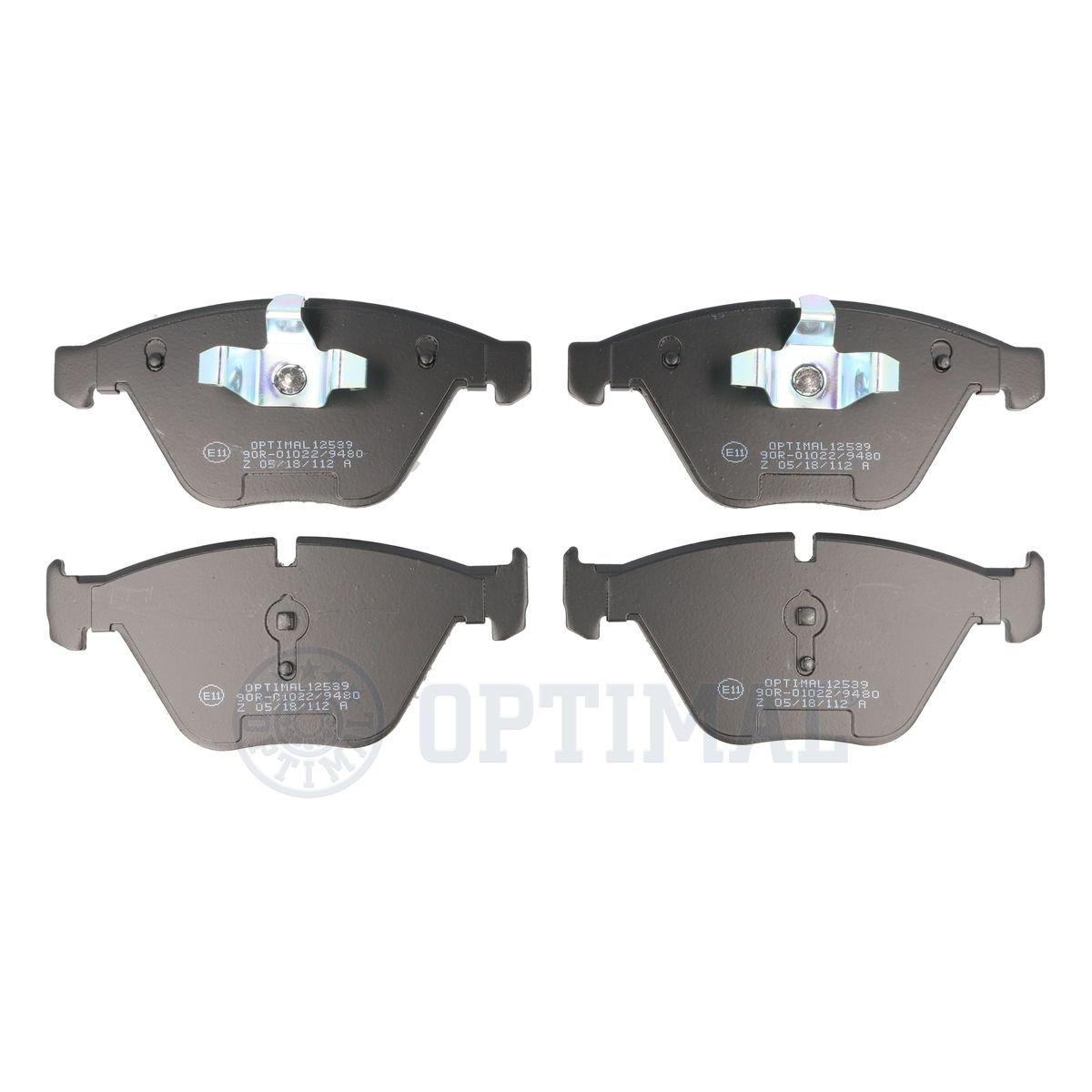 Комплект тормозных колодок дисковый тормоз OPTIMAL BP-12539