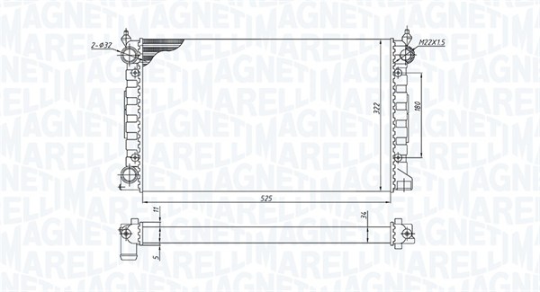 Радиатор охлаждение двигателя MAGNETI MARELLI 350213189600