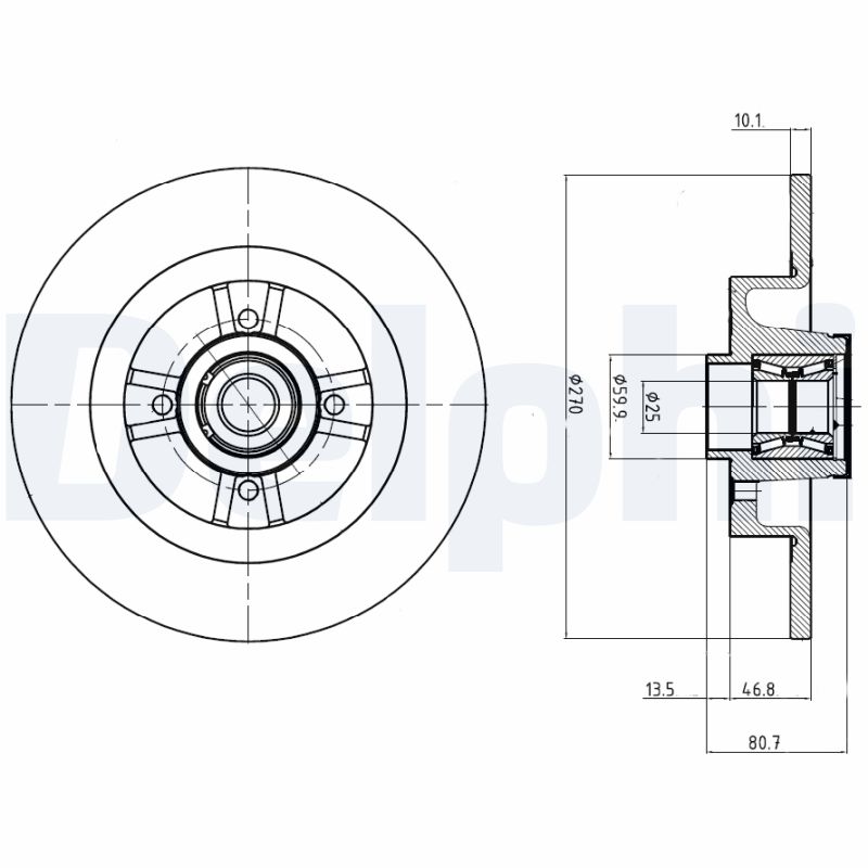 Тормозной диск DELPHI BG9032RS