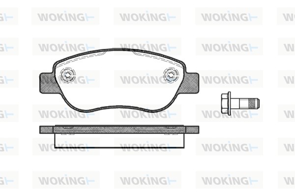 Комплект тормозных колодок дисковый тормоз WOKING P11693.00