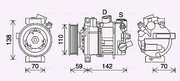 Компрессор кондиционер AVA QUALITY COOLING VNAK401