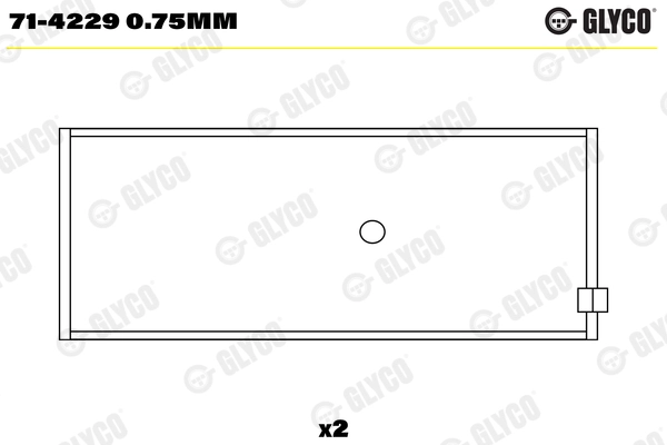 Шатунный подшипник GLYCO 71-4229 0.75mm