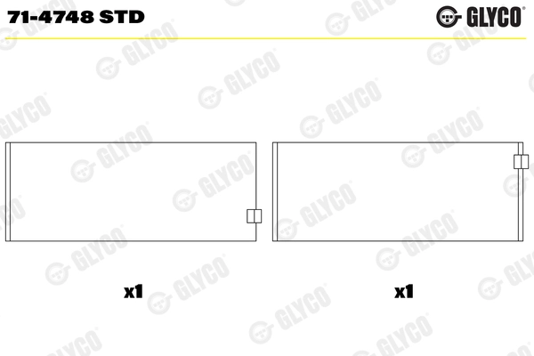 Шатунный подшипник GLYCO 71-4748 STD