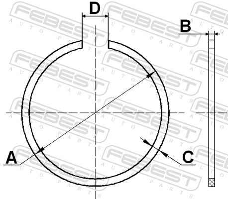 Монтажный комплект сильфон приводного вала FEBEST CC-2-28X2-PCS5