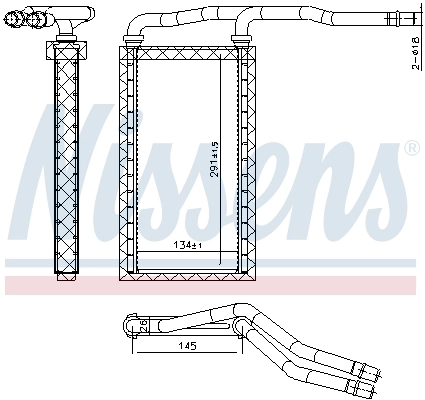 Теплообменник отопление салона NISSENS 707208