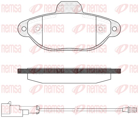 414 22 колодки дисковые передние 114.9x16.8x55.4 REMSA 0414.22