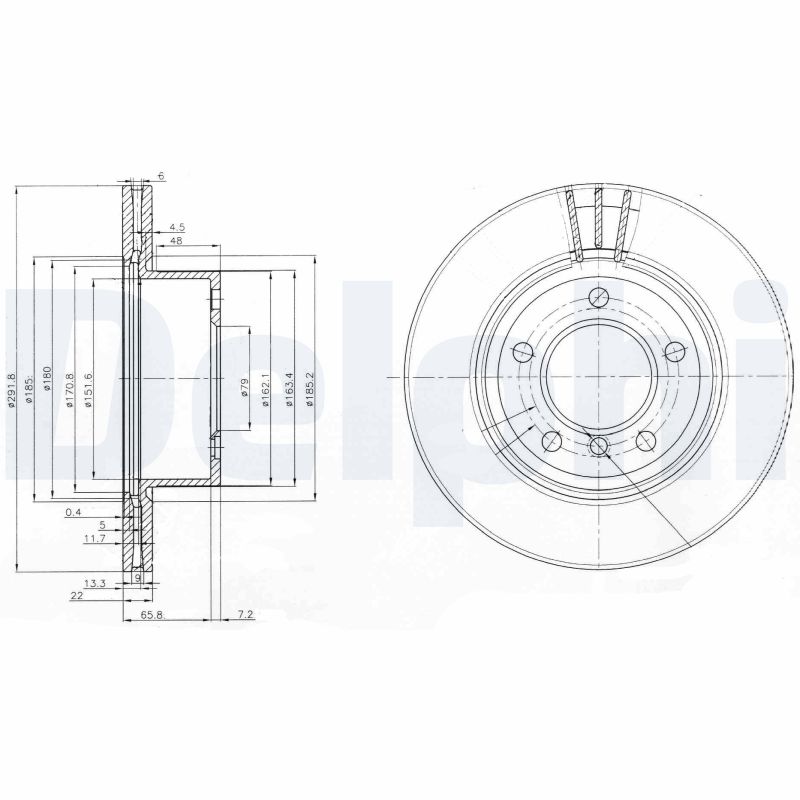Тормозной диск DELPHI BG3900C