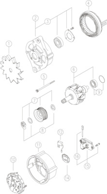 Генератор / mg 169 MAHLE/KNECHT MG 169