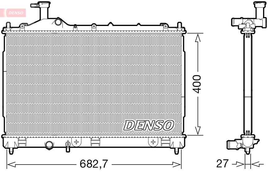 Радиатор охлаждающнй жидкости двс DENSO DRM45042