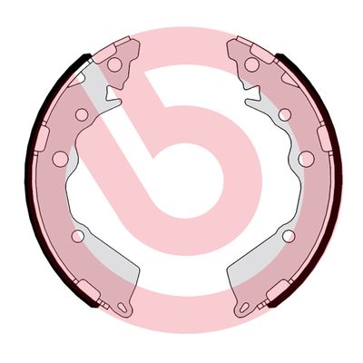 Комплект барабанных тормозных колодок BREMBO S 30 542