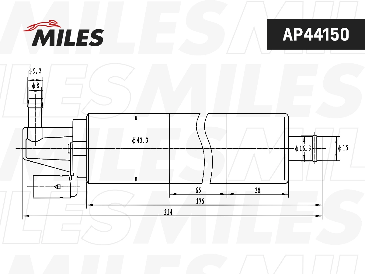 Насос топливный mercedes-benz s w220 бенз./ 4bar (bosch 0986580354) ap44150 MILES AP44150