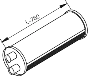 Dinex глушитель задн. volvo new fl6 1996- DINEX 80447