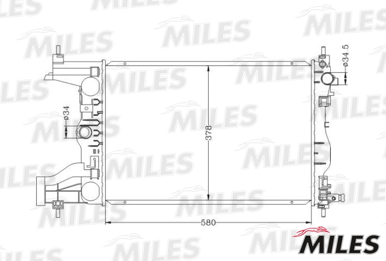 Радиатор охлаждения cruze 1.6 (10- / mt) miles MILES ACRB111