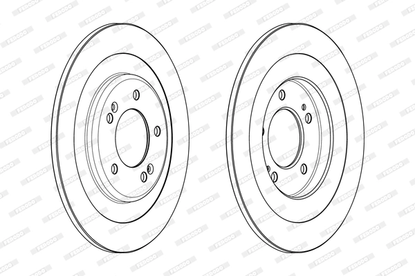 Компл. тормозных дисков задние лев./ прав. hyundai i40 i40 cw 1.6/1.7d/2.0 07.11- FERODO DDF2201C