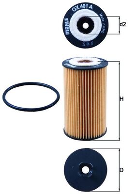 Масляный фильтр MAHLE/KNECHT OX401DA