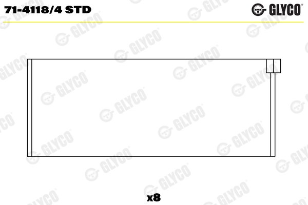 Шатунный подшипник GLYCO 71-4118/4 STD