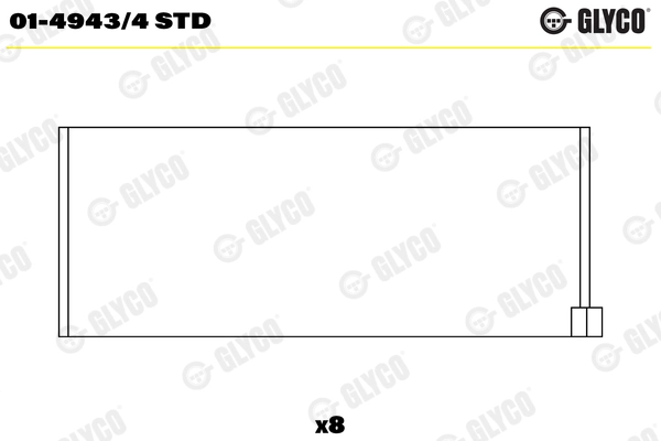 Шатунный подшипник GLYCO 01-4943/4 STD
