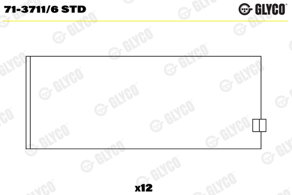 Шатунный подшипник GLYCO 71-3711/6 STD
