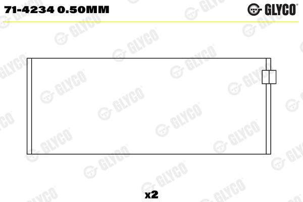 Шатунный подшипник GLYCO 71-4234 0.50MM