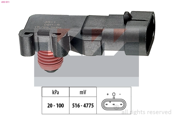 Датчик давления воздуха высотного корректор made in italy - equivalent KW 493011