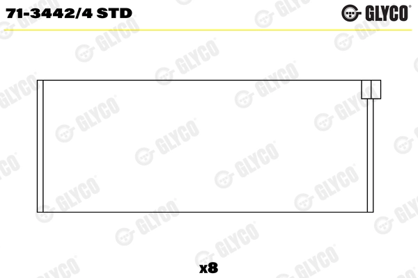 Шатунный подшипник GLYCO 71-3442/4 STD