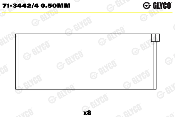 Шатунный подшипник GLYCO 71-3442/4 0.50MM