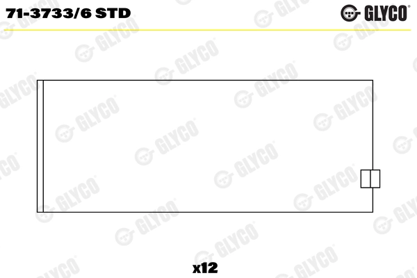 Шатунный подшипник GLYCO 71-3733/6 STD