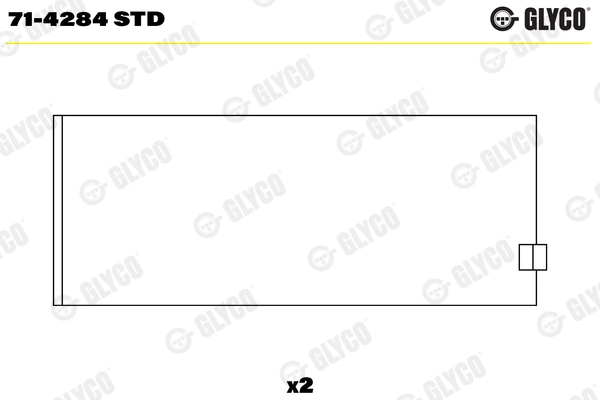 Вкладыш шатунный комплект GLYCO 71-4284 STD