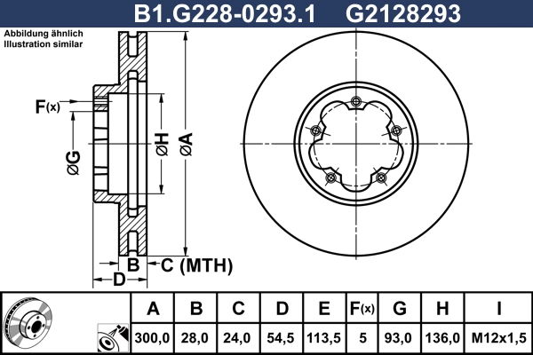Тормозной диск GALFER B1-G228-0293-1