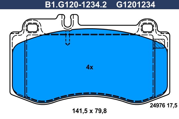 Тормозные колодки GALFER B1-G120-1234-2