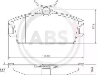 Комплект тормозных колодок дискового тормоза A.B.S. 37046
