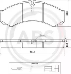 Комплект тормозных колодок дискового тормоза A.B.S. 37113