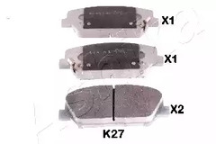 Колодки тормозные ASHIKA 50-0K-K27