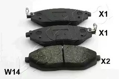 Колодки тормозные дисковые ASHIKA 50-0W-W14