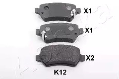 Колодки тормозные дисковые ASHIKA 51-0K-K12