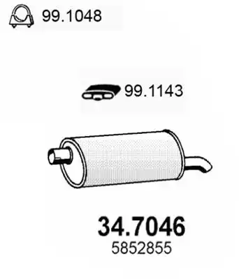Глушитель ASSO 34.7046
